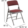 image:imageFlash Furniture 2 Pack HERCULES Series Curved Triple Braced amp Double Hinged Brown Patterned Fabric Metal Folding ChairBurgundy Patterned