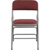 image:imageFlash Furniture 2 Pack HERCULES Series Curved Triple Braced amp Double Hinged Brown Patterned Fabric Metal Folding ChairBurgundy Patterned