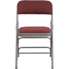 image:imageFlash Furniture 2 Pack HERCULES Series Curved Triple Braced amp Double Hinged Brown Patterned Fabric Metal Folding ChairBurgundy Patterned