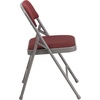 image:imageFlash Furniture 2 Pack HERCULES Series Curved Triple Braced amp Double Hinged Brown Patterned Fabric Metal Folding ChairBurgundy Patterned