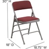 image:imageFlash Furniture 2 Pack HERCULES Series Curved Triple Braced amp Double Hinged Brown Patterned Fabric Metal Folding ChairBurgundy Patterned