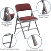 image:imageFlash Furniture 2 Pack HERCULES Series Curved Triple Braced amp Double Hinged Brown Patterned Fabric Metal Folding ChairBurgundy Patterned