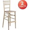 image:imageFlash Furniture 2 Pack HERCULES Series Gold Wood Chiavari BarstoolSet of 2
