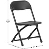 image:imageFlash Furniture 2 Pack Kids Black Plastic Folding ChairBlack