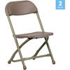image:imageFlash Furniture 2 Pack Kids Black Plastic Folding ChairBrown