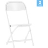 image:imageFlash Furniture 2 Pack Kids Black Plastic Folding ChairWhite