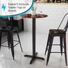 image:imageFlash Furniture 22 x 22 Restaurant Table XBase with 3 Dia Bar Height Column