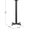 image:imageFlash Furniture 22 x 22 Restaurant Table XBase with 3 Dia Bar Height Column