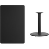 image:imageFlash Furniture 30 x 48 Rectangular Black Laminate Table Top with 24 Round Table Height BaseBlack