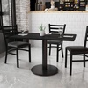 image:imageFlash Furniture 30 x 48 Rectangular Black Laminate Table Top with 24 Round Table Height BaseBlack