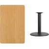 image:imageFlash Furniture 30 x 48 Rectangular Black Laminate Table Top with 24 Round Table Height BaseNatural