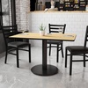 image:imageFlash Furniture 30 x 48 Rectangular Black Laminate Table Top with 24 Round Table Height BaseNatural