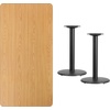image:imageFlash Furniture 30 x 60 Rectangular Black Laminate Table Top with 18 Round Table Height BasesNatural