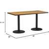 image:imageFlash Furniture 30 x 60 Rectangular Black Laminate Table Top with 18 Round Table Height BasesNatural