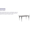 image:imageFlash Furniture 30W x 72L Rectangular Grey HP Laminate Activity Table  Standard Height Adjustable LegsGrey