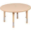 image:imageFlash Furniture 33 Round Natural Plastic Height Adjustable Activity Table Set with 2 ChairsNatural