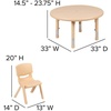 image:imageFlash Furniture 33 Round Natural Plastic Height Adjustable Activity Table Set with 2 ChairsNatural