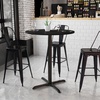 image:imageFlash Furniture 36 Round Black Laminate Table Top with 30 x 30 Bar Height Table Base
