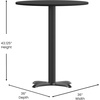 image:imageFlash Furniture 36 Round Black Laminate Table Top with 30 x 30 Bar Height Table Base