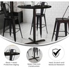image:imageFlash Furniture 36 Round Black Laminate Table Top with 30 x 30 Bar Height Table Base