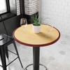 image:imageFlash Furniture 36 Square 2Tone HighGloss Cherry  Mahogany Resin Table Top with 2 Thick DropLipCherryMahogany
