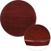 image:imageFlash Furniture 36 Square 2Tone HighGloss Cherry  Mahogany Resin Table Top with 2 Thick DropLipMahogany