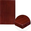 image:imageFlash Furniture 36 Square 2Tone HighGloss Cherry  Mahogany Resin Table Top with 2 Thick DropLipMahogany