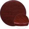 image:imageFlash Furniture 36 Square 2Tone HighGloss Cherry  Mahogany Resin Table Top with 2 Thick DropLipMahogany