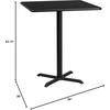 image:imageFlash Furniture 36 Square Black Laminate Table Top with 30 x 30 Bar Height Table BaseBlack