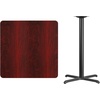 image:imageFlash Furniture 36 Square Black Laminate Table Top with 30 x 30 Bar Height Table BaseMahogany