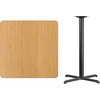 image:imageFlash Furniture 36 Square Black Laminate Table Top with 30 x 30 Bar Height Table BaseNatural