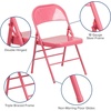 image:imageFlash Furniture 4 Pack HERCULES COLORBURST Series Bubblegum Pink Triple Braced amp Double Hinged Metal Folding Chair1