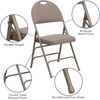 image:imageFlash Furniture 4 Pack HERCULES Series UltraPremium Triple Braced Burgundy Fabric Metal Folding Chair with EasyCarry HandleBeige FabricBeige Frame