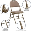image:imageFlash Furniture 4 Pack HERCULES Series UltraPremium Triple Braced Burgundy Fabric Metal Folding Chair with EasyCarry HandleBeige FabricBeige Frame