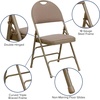 image:imageFlash Furniture 4 Pack HERCULES Series UltraPremium Triple Braced Burgundy Fabric Metal Folding Chair with EasyCarry HandleBeige FabricBeige Frame