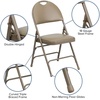 image:imageFlash Furniture 4 Pack HERCULES Series UltraPremium Triple Braced Burgundy Fabric Metal Folding Chair with EasyCarry HandleBeige VinylBeige Frame