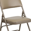image:imageFlash Furniture 4 Pack HERCULES Series UltraPremium Triple Braced Burgundy Fabric Metal Folding Chair with EasyCarry HandleBeige VinylBeige Frame