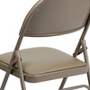 image:imageFlash Furniture 4 Pack HERCULES Series UltraPremium Triple Braced Burgundy Fabric Metal Folding Chair with EasyCarry HandleBeige VinylBeige Frame