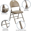 image:imageFlash Furniture 4 Pack HERCULES Series UltraPremium Triple Braced Burgundy Fabric Metal Folding Chair with EasyCarry HandleBeige VinylBeige Frame