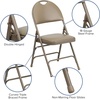 image:imageFlash Furniture 4 Pack HERCULES Series UltraPremium Triple Braced Burgundy Fabric Metal Folding Chair with EasyCarry HandleBeige VinylBeige Frame