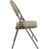 image:imageFlash Furniture 4 Pack HERCULES Series UltraPremium Triple Braced Burgundy Fabric Metal Folding Chair with EasyCarry HandleBeige VinylBeige Frame