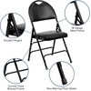 image:imageFlash Furniture 4 Pack HERCULES Series UltraPremium Triple Braced Burgundy Fabric Metal Folding Chair with EasyCarry HandleBlack VinylBlack Frame