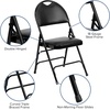 image:imageFlash Furniture 4 Pack HERCULES Series UltraPremium Triple Braced Burgundy Fabric Metal Folding Chair with EasyCarry HandleBlack VinylBlack Frame