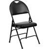 image:imageFlash Furniture 4 Pack HERCULES Series UltraPremium Triple Braced Burgundy Fabric Metal Folding Chair with EasyCarry HandleBlack VinylBlack Frame