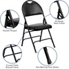 image:imageFlash Furniture 4 Pack HERCULES Series UltraPremium Triple Braced Burgundy Fabric Metal Folding Chair with EasyCarry HandleBlack VinylBlack Frame