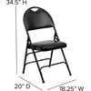 image:imageFlash Furniture 4 Pack HERCULES Series UltraPremium Triple Braced Burgundy Fabric Metal Folding Chair with EasyCarry HandleBlack VinylBlack Frame