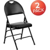 image:imageFlash Furniture 4 Pack HERCULES Series UltraPremium Triple Braced Burgundy Fabric Metal Folding Chair with EasyCarry HandleBlack VinylBlack Frame