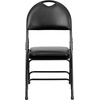 image:imageFlash Furniture 4 Pack HERCULES Series UltraPremium Triple Braced Burgundy Fabric Metal Folding Chair with EasyCarry HandleBlack VinylBlack Frame
