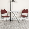 image:imageFlash Furniture 4 Pack HERCULES Series UltraPremium Triple Braced Burgundy Fabric Metal Folding Chair with EasyCarry HandleBurgundy FabricGray Frame