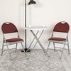 image:imageFlash Furniture 4 Pack HERCULES Series UltraPremium Triple Braced Burgundy Fabric Metal Folding Chair with EasyCarry HandleBurgundy FabricGray Frame